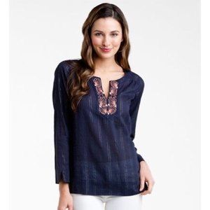 Lilly Pulitzer Thandie Tunic Land & Sea Embroidery